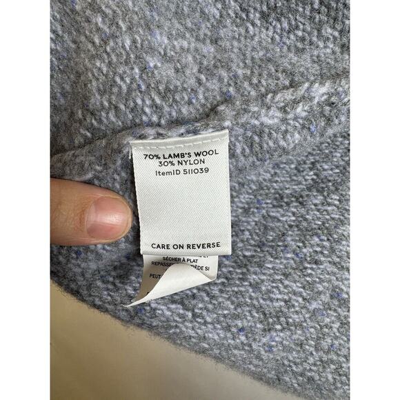 L.L. Bean Signature Wool Cardigan Sweater Women's Size S Heathered Gray Open - Picture 4 of 6
